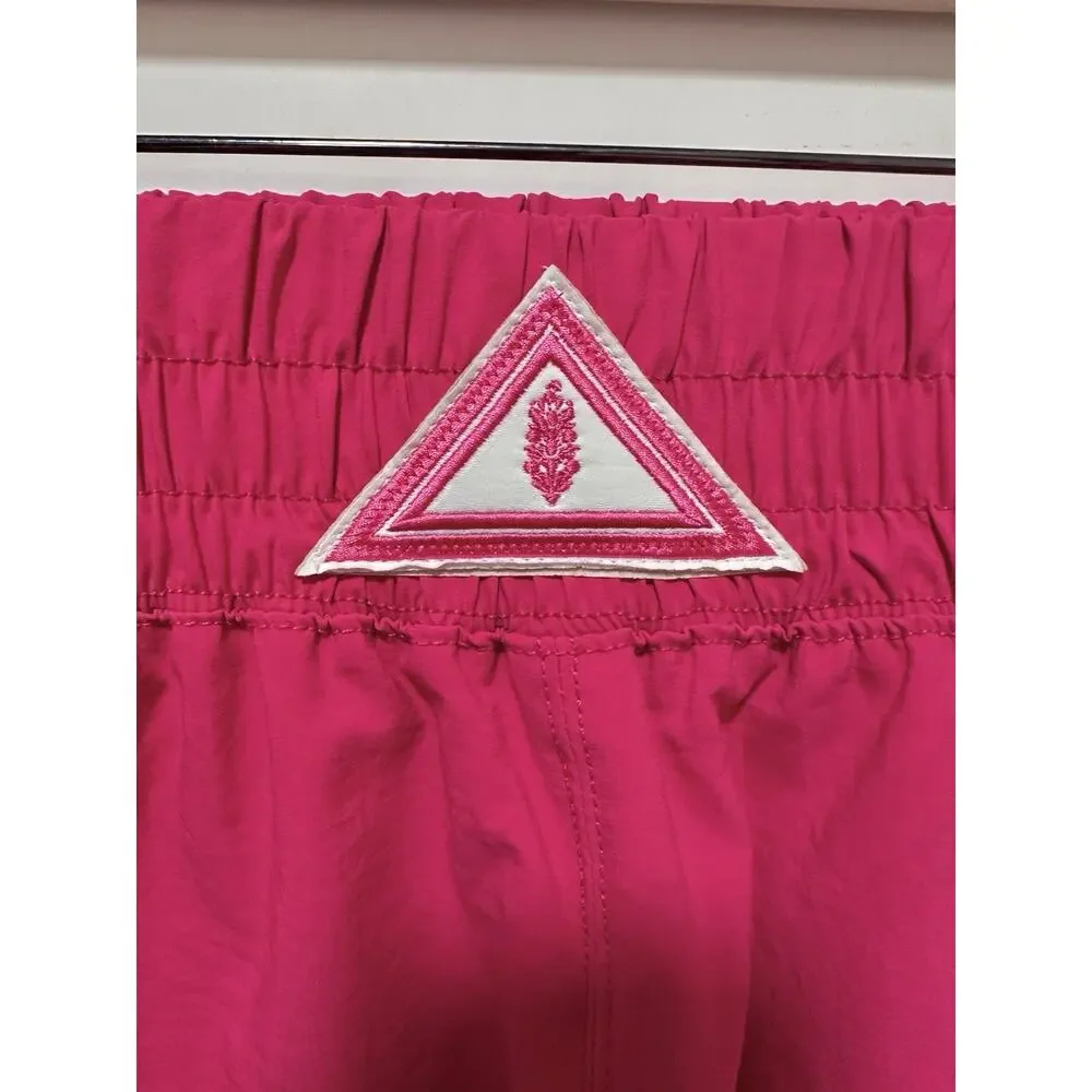 Free People Movement Women’s Pink Athletic Shorts L Pull-On Pockets